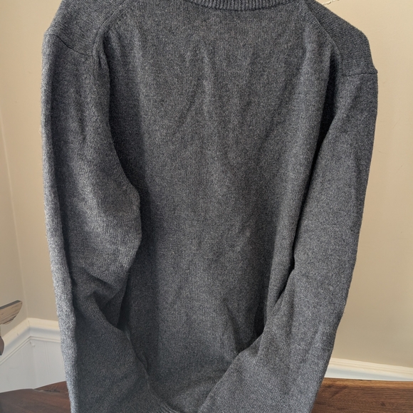 Ledbury Men's Charcoal Zip-Neck Sweater - Picture 3 of 4